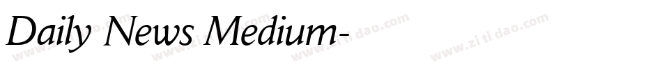 Daily News Medium字体转换